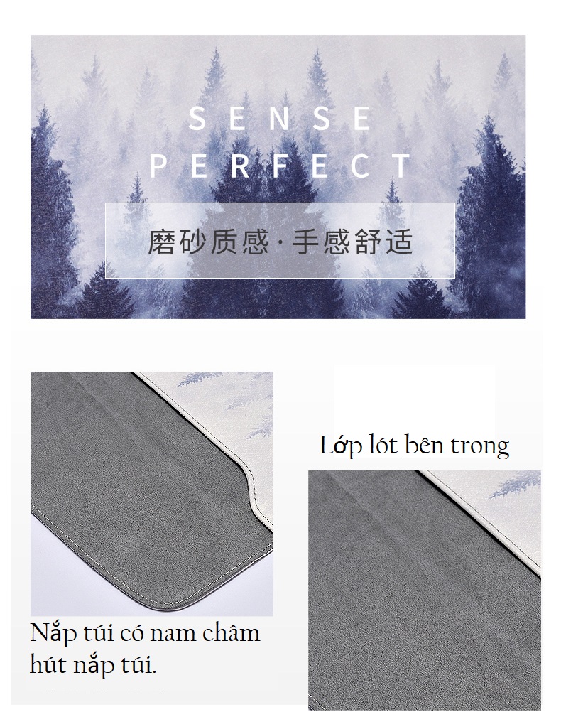 Túi chống sốc da cho Macbook.