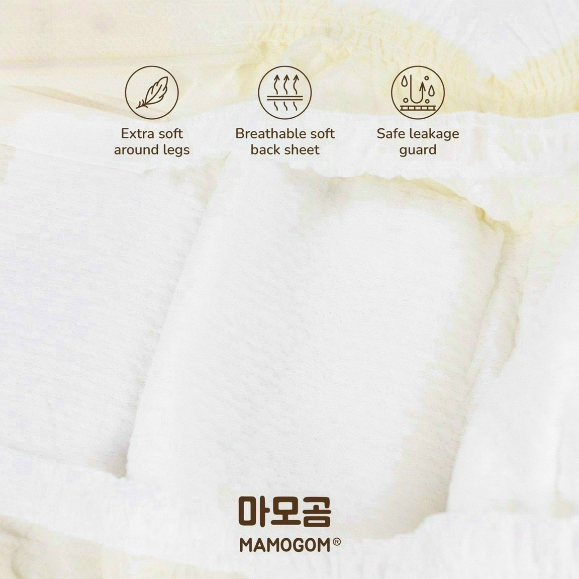 Tã/Bỉm hữu cơ organic cotton cao cấp MAMOGOM công nghệ Hàn Quốc dán/quần đủ size NB/S/M/M/L/XL/XXL cho bé