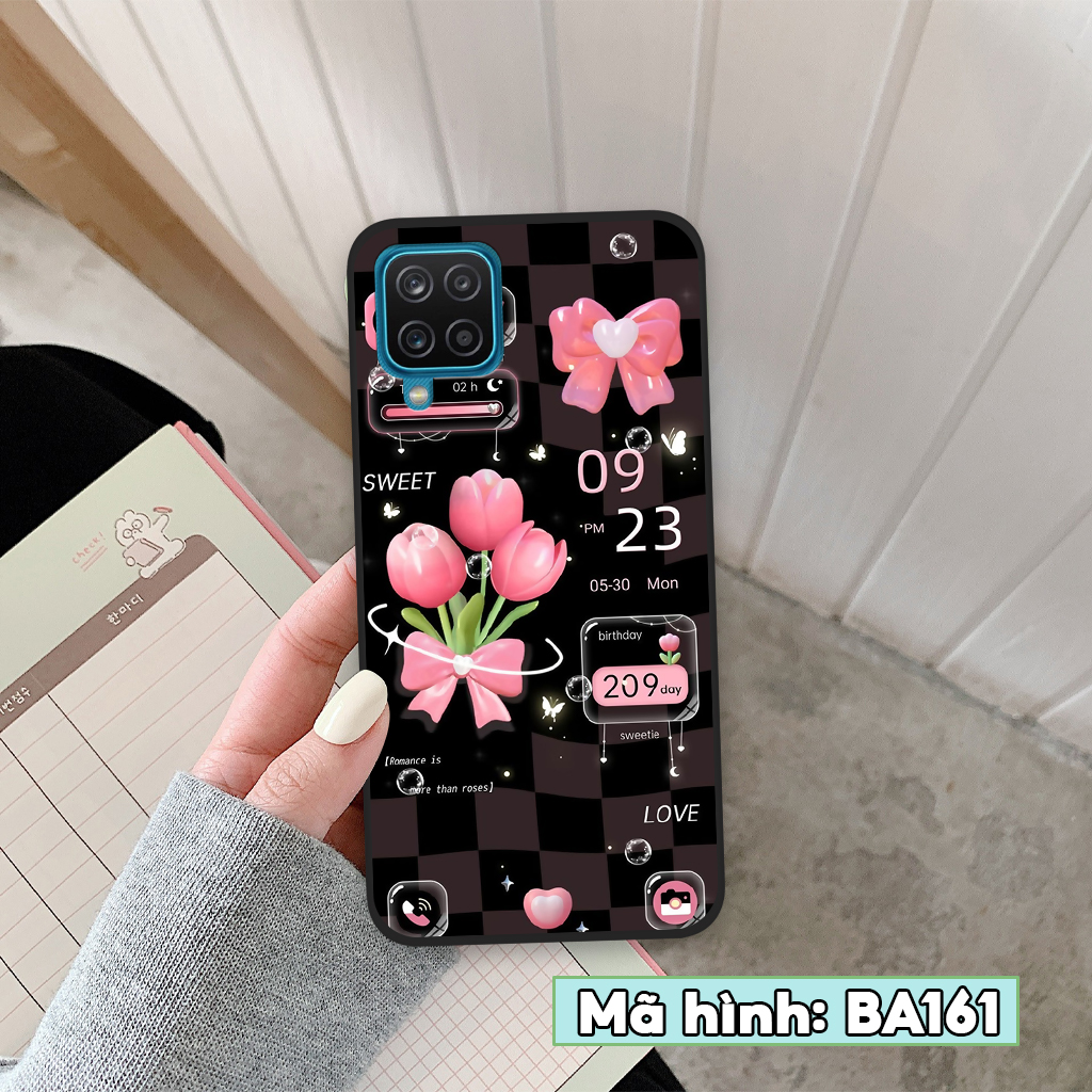 Ốp lưng Samsung Galaxy A12 / M12, ốp điện thoại samsung hình gấu thỏ hồng, hình nền dễ thương