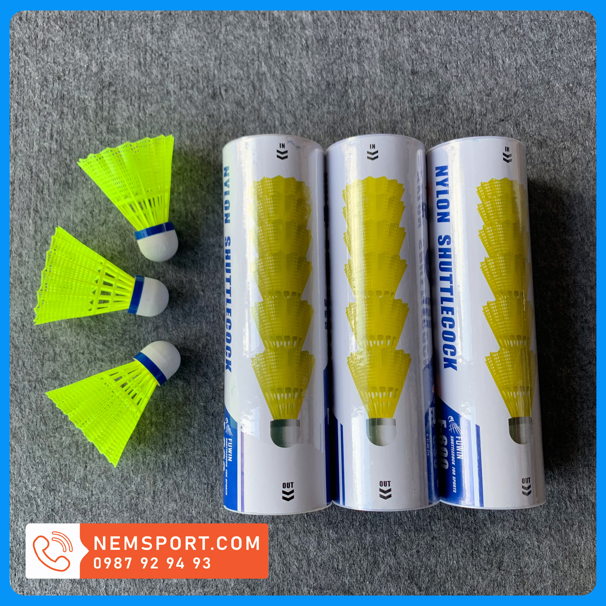 Quả Cầu Lông Nhựa Fuwin Xanh ( 1 lốc 6 quả )