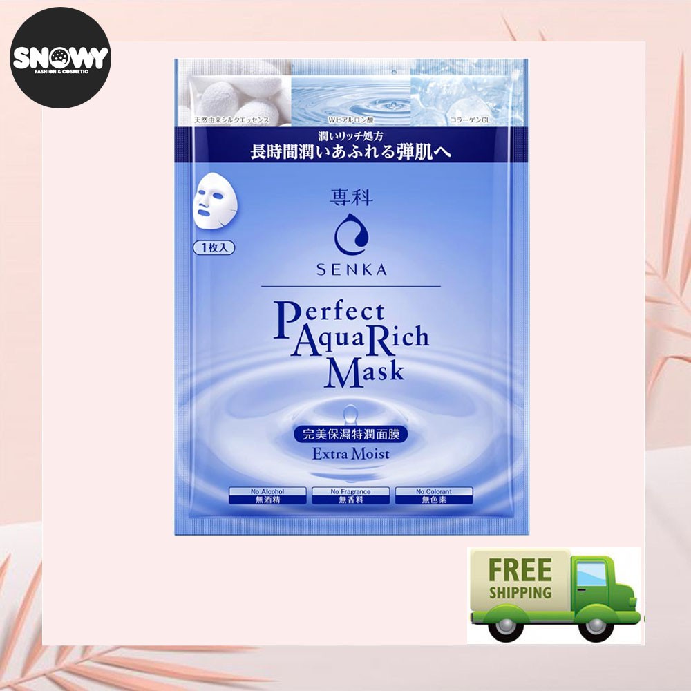 Mặt nạ cấp ẩm senka perfect aqua rich - extra moist mask 25ml