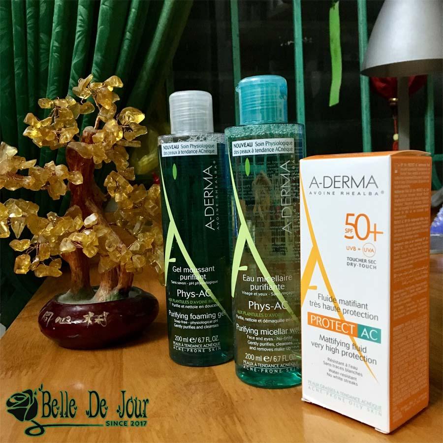 Sữa rửa mặt da mụn A-Derma foaming gel Phys-AC
