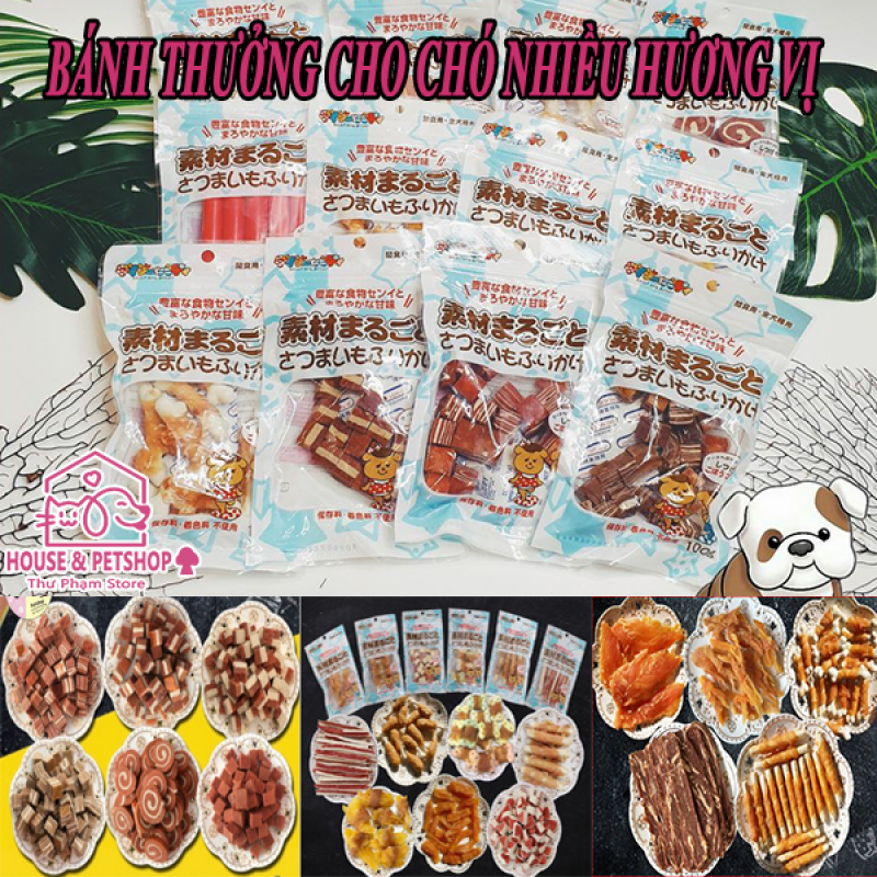 BÁNH THƯỞNG CHO CHÓ SUMIHO NHIỀU HƯƠNG VỊ - ĐỒ ĂN CHO CHÓ MÈO THÚ CƯNG