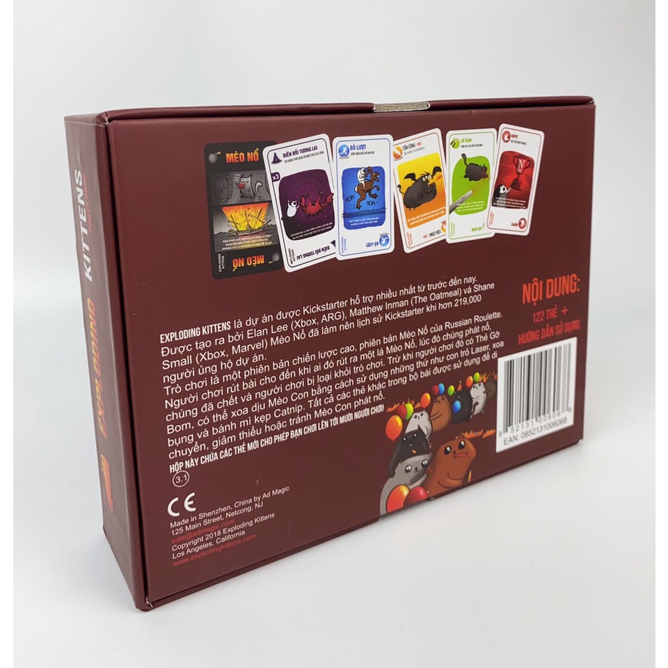 Board game mèo nổ cảm tử Exploding Kittens : Party Pack