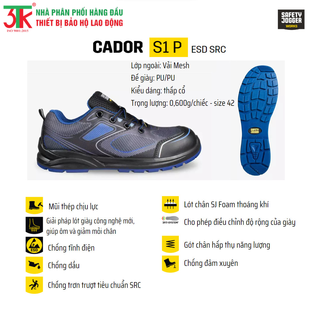 Giày bảo hộ Safety Jogger Cador S1P
