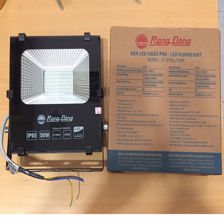 [HCM]ĐÈN PHA LED 50w RẠNG ĐÔNG CP06L/50W SÁNG TRẮNGVÀNG