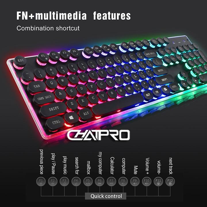 Bàn phím chơi game kiểu dáng retro Zerodate KB202