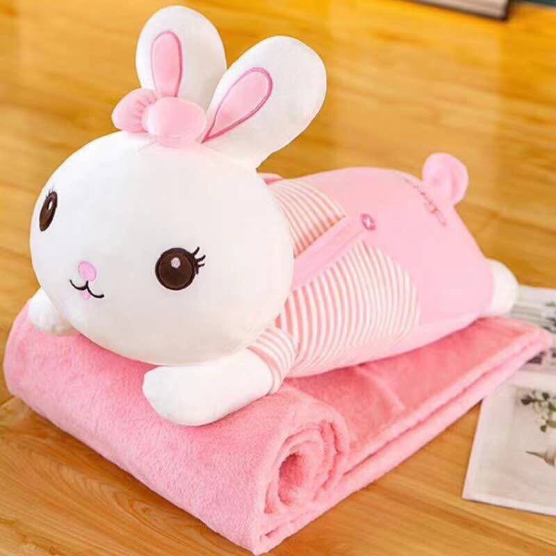 Bộ chăn gối văn phòng hình thú dài 2 trong 1