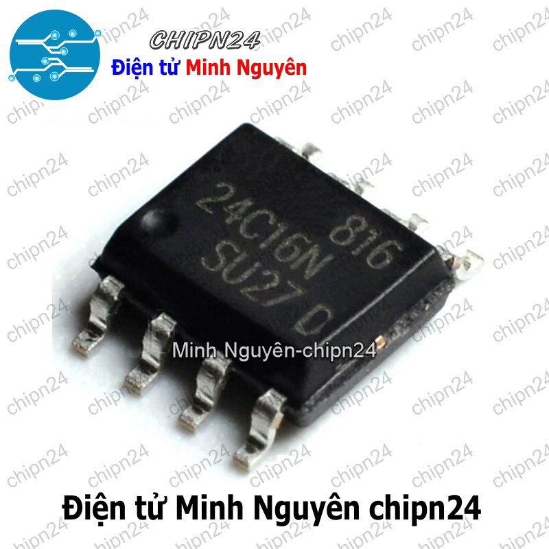 [2 con] (SOP) IC Dán 24C16 SOP-8 (SMD) (AT24C16 IC Nhớ EEPROM) - HH000319