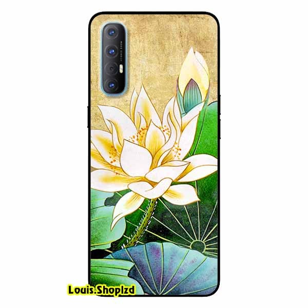 Ốp lưng dành cho oppo reno 3 pro - hoa sen vàng