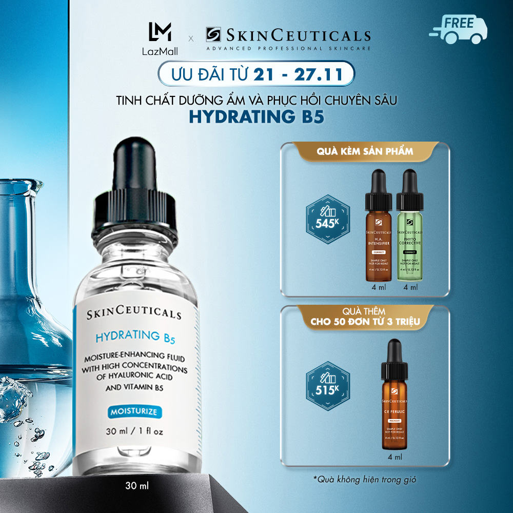 Tinh chất dưỡng da chuyên biệt Skinceuticals Hydrating B5 giúp cấp ẩm và hỗ trợ quá trình tái tạo da 30ml