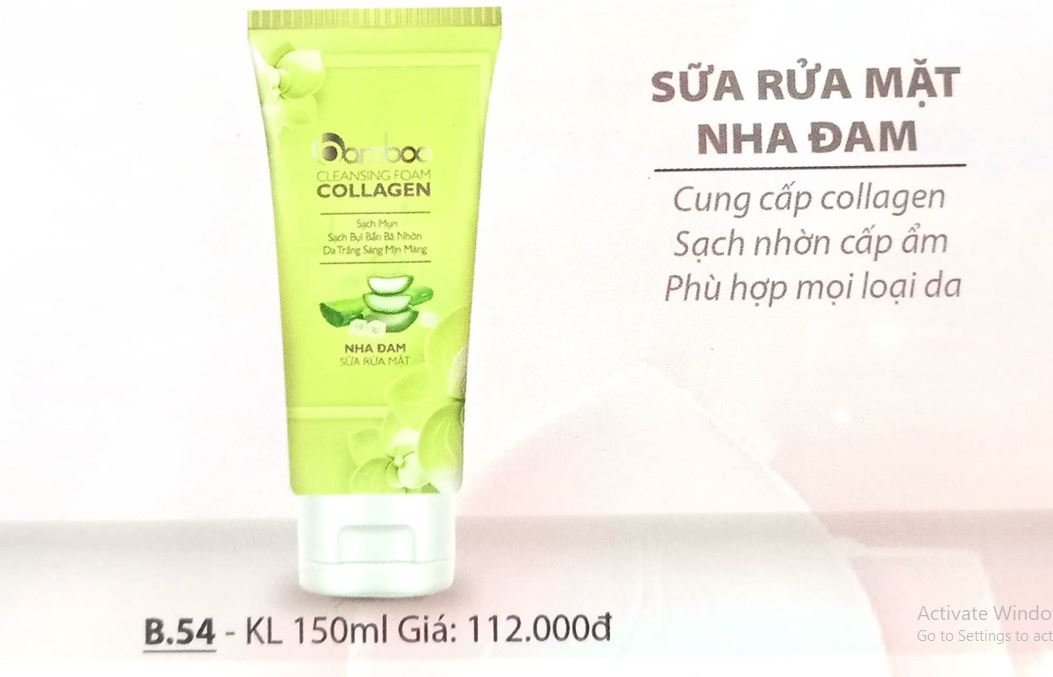 SỮA RỬA MẶT COLLAGEN NHA ĐAM BAMBOO 150ML