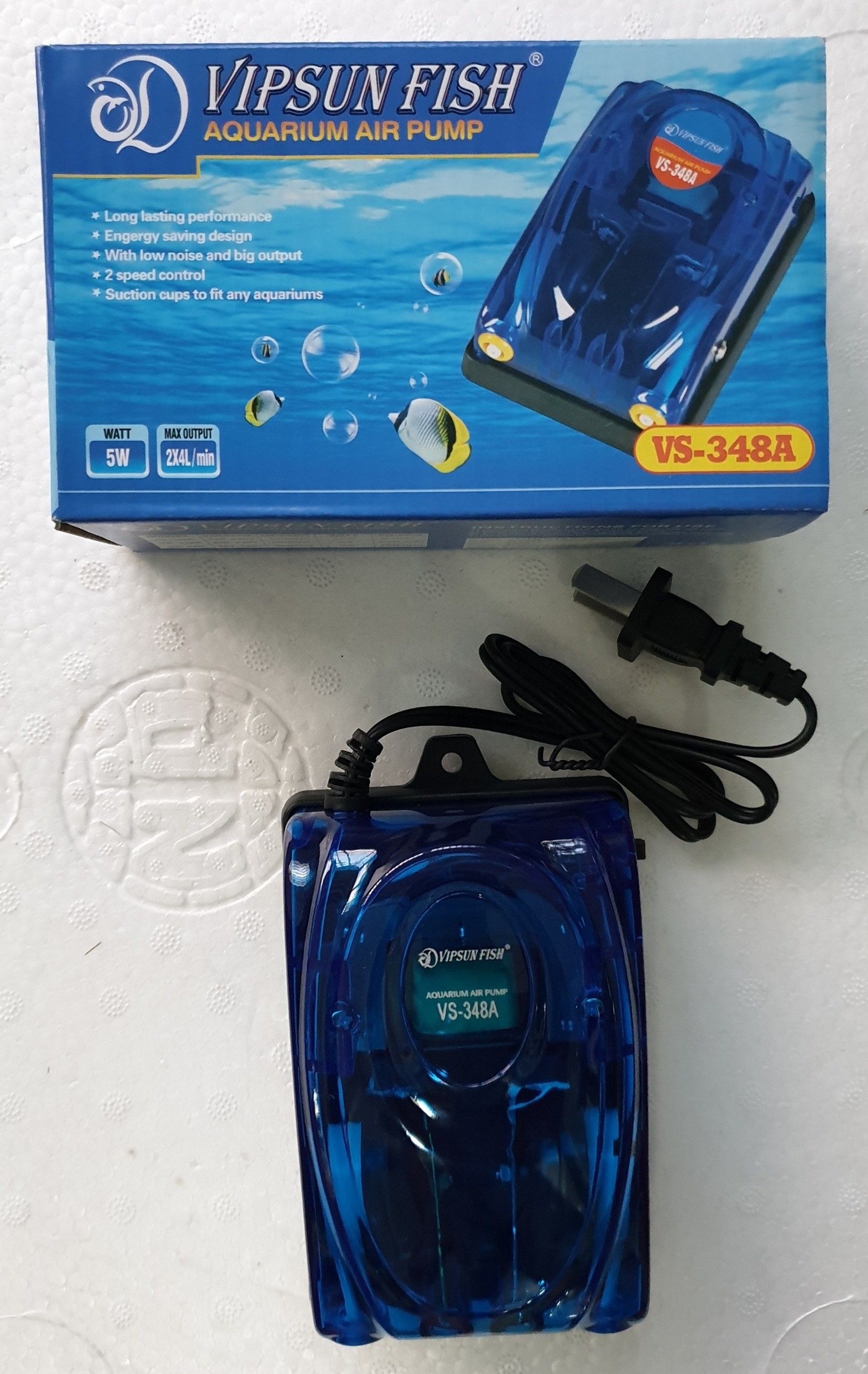 [Freeship+HCM+Luckyfish94]  MÁY SỦI OXY 2 VÒI VIPSUN VS-348A CHO HỒ CÁ A239.