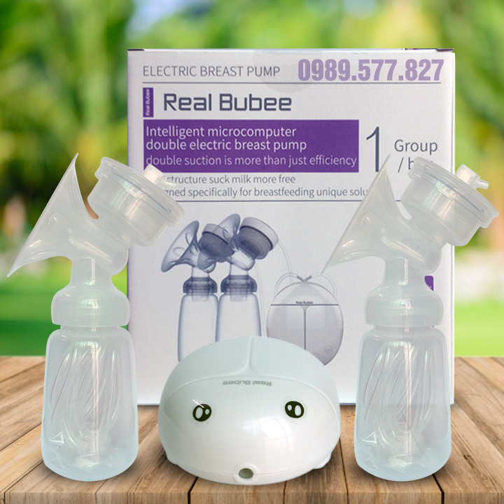 [ Hàng Chính Hãng] Máy Hút Sữa Điện Đôi Real Bubee ( Có Chế Độ Massa Kích Sữa,Điều Chỉnh Tăng Giảm Áp Lực)