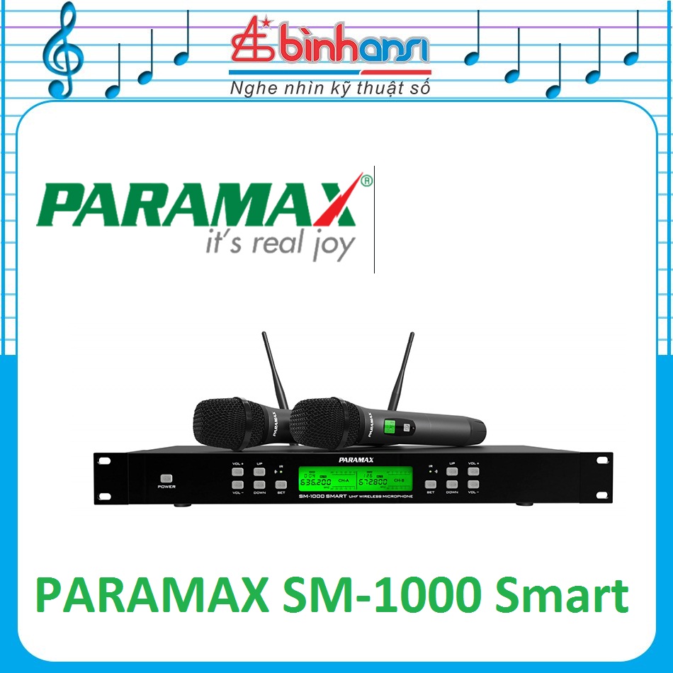 Micro không dây Paramax SM-1000 Smart ( Hàng Chính Hãng) mic karaoke paramax SM1000