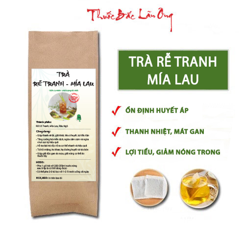 Trà rễ tranh mía lau túi lọc, thanh nhiệt, mát gan, bịch 30 túi lọc - Lãn Ông