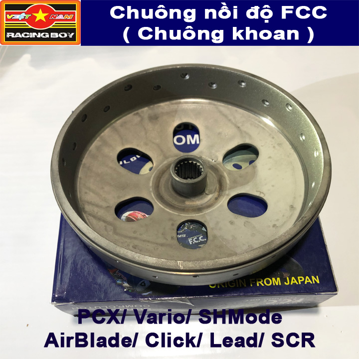 Chuông nồi chống rung FCC - chuông khoan chống rung cho Honda Vario PCX Airblade Lead Click SHMode SHVN SH Ý Dylan PS