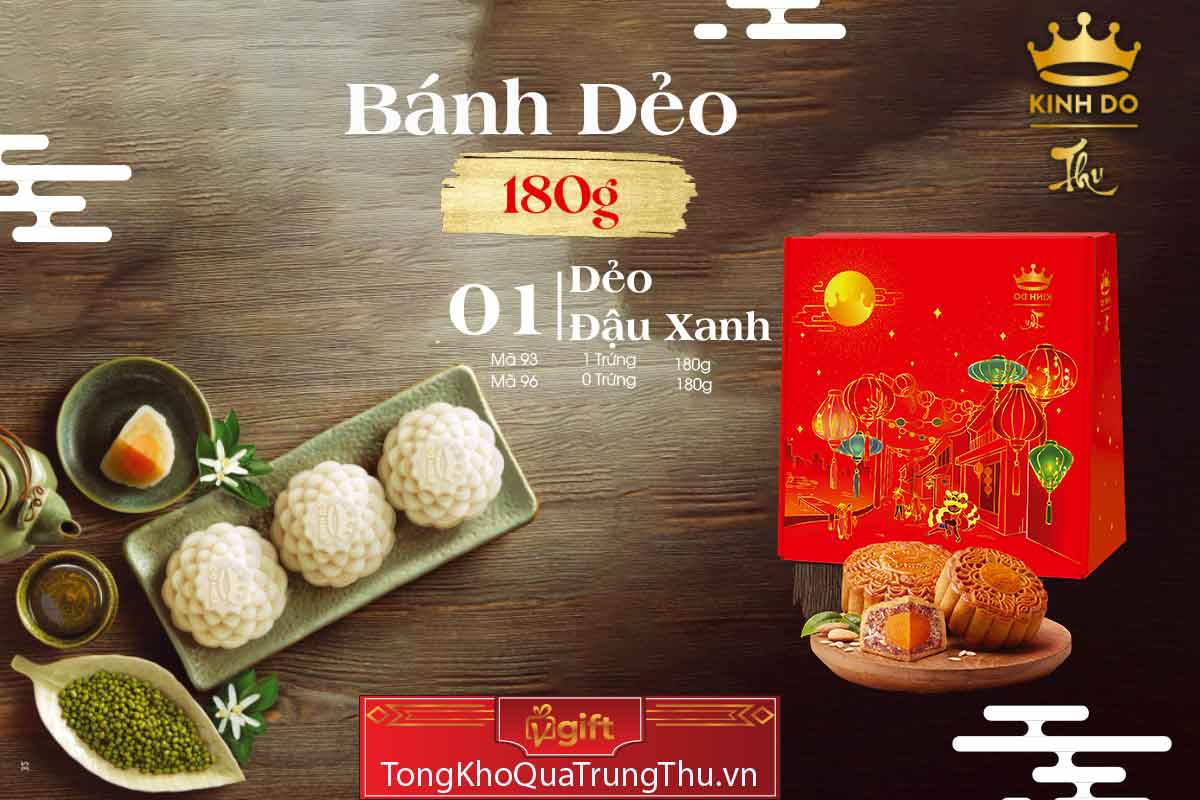 Bánh Trung Thu Kinh Đô Dẻo Đậu Xanh (KD.96)