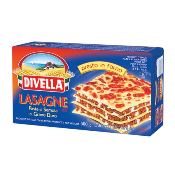 [HCM]MÌ LÁ LASAGNE SEMOLA 109 (DIVELLA) - 500GR