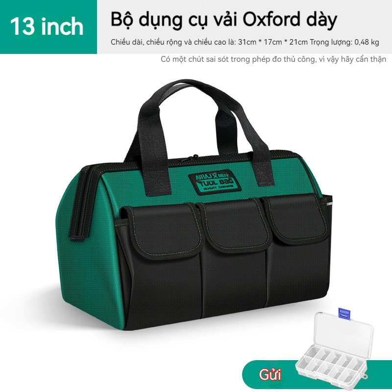 Túi đựng đồ nghề đa năng 13inch chống thấm cao cấp Túi vải đựng dụng cụ đa