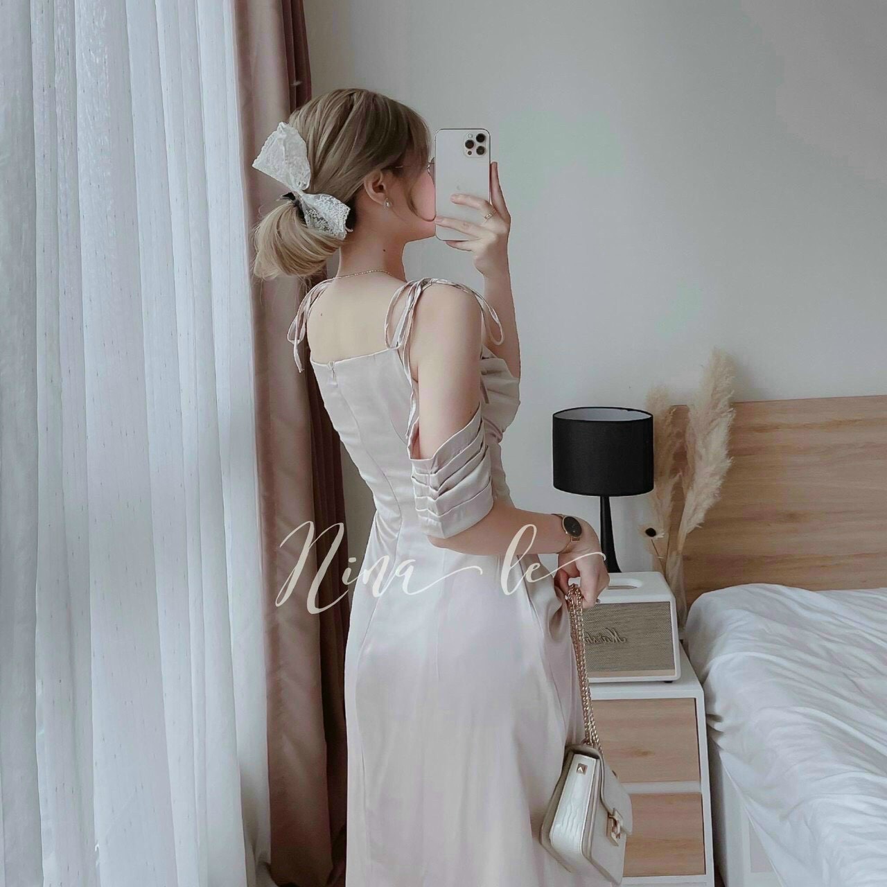 [HOÀN TIỀN MAX + FREESHIP MAX 15%] Đầm Phi Lụa 2 Dây Cột Có Mút Dáng Dài Đầm Dự Tiệc Cho Nàng 2 Màu