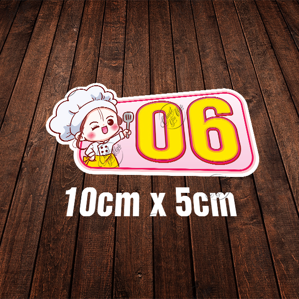 Số thứ tự dán bàn quán ăn cà phê quán nước trà sữa