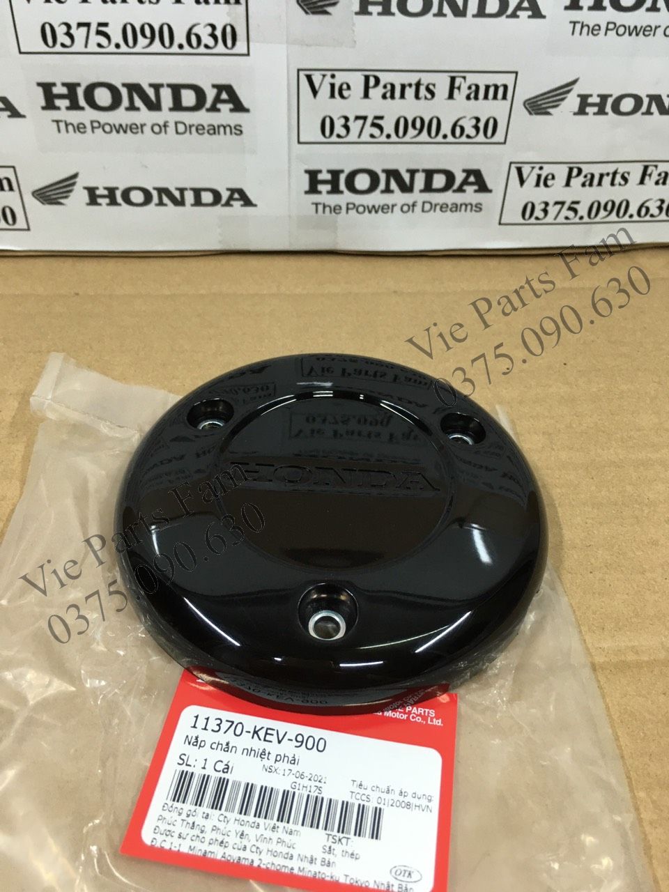 Nắp nhựa lốc nồi Wave đen, Chính hiệu Honda Motor VN