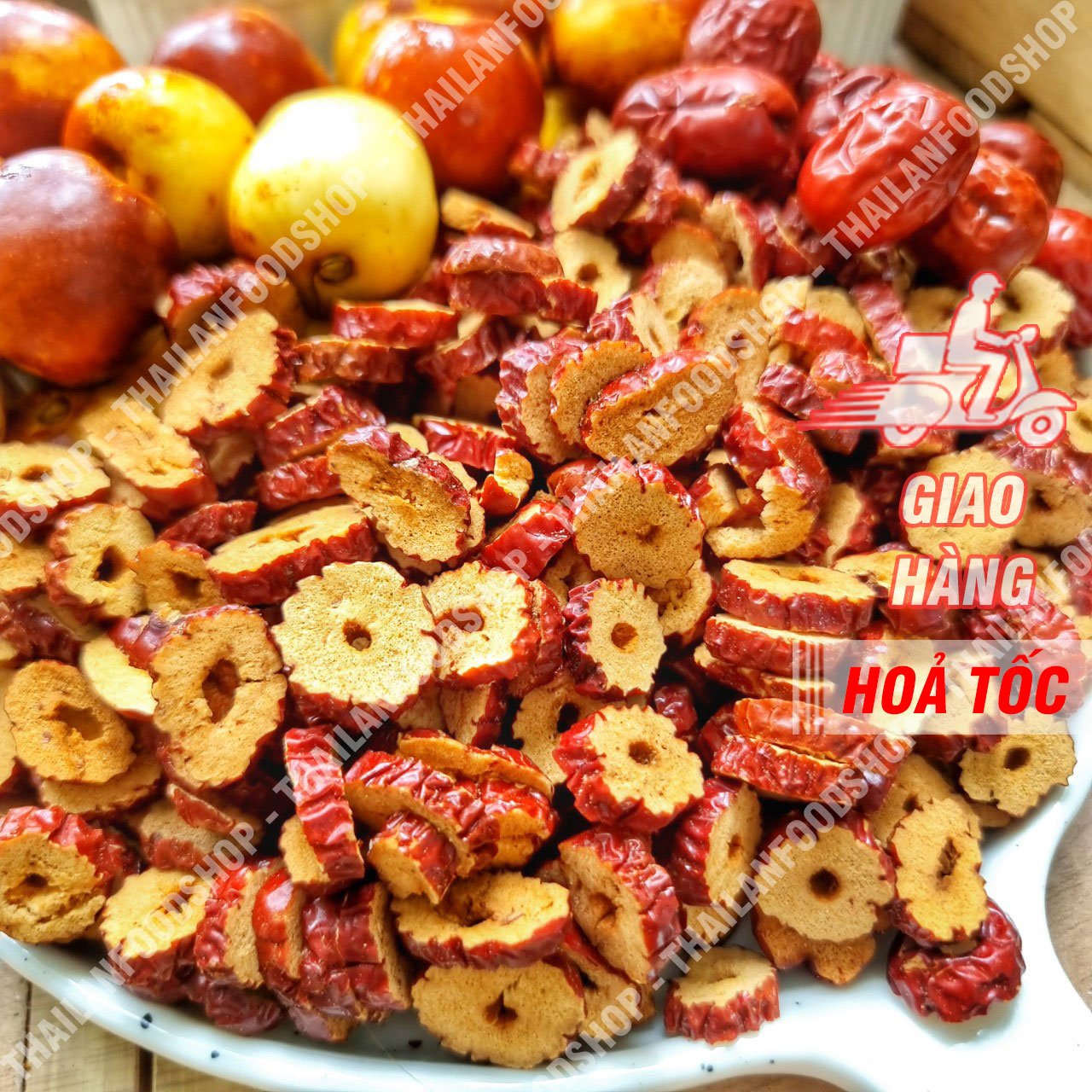 Táo Đỏ Tân Cương Thái Lát Sấy Khô (Táo Lát) Lon-300gram