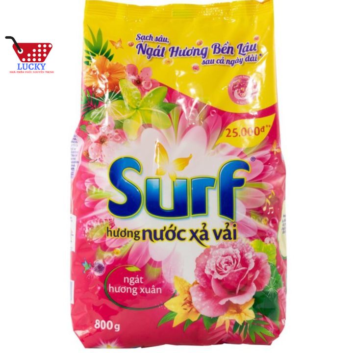 [HCM] Bột giặt Surf 800g Ngát hương xuân- Hương nước xả vải
