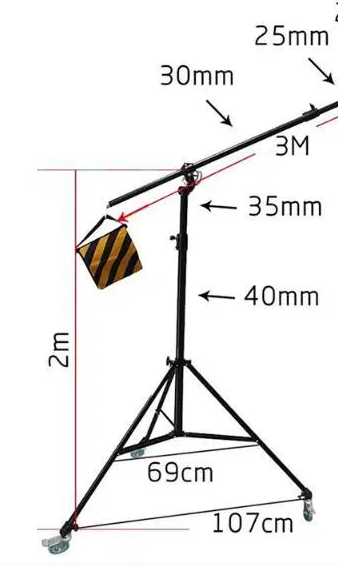 Bộ tay boom treo đèn 5m