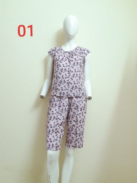 Bộ Mặc Nhà Quần Lửng Chất Liệu Lanh
