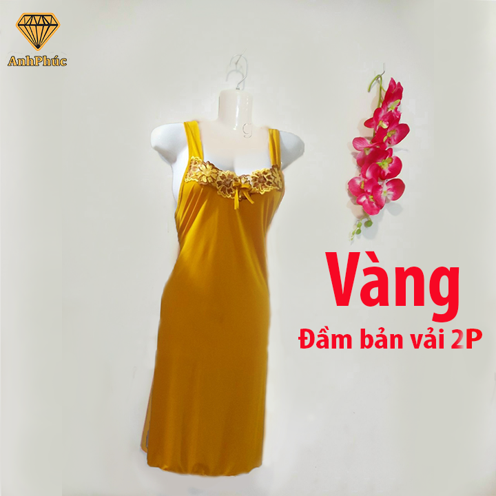 [HCM]Đầm ngủ 2 dây thun lạnh mặc mát  Anh Phúc
