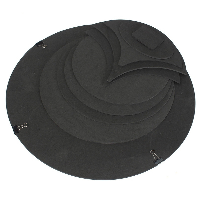 10 x Bass Snare Drums Mute Silencer Drumming Practice Pad Set Soundoff / Quiet Black