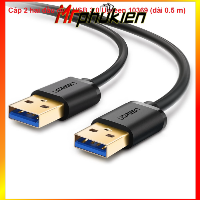 Cáp 2 hai đầu đực USB 3.0 Ugreen 10369 (dài 0.5 m)  - MrComputer