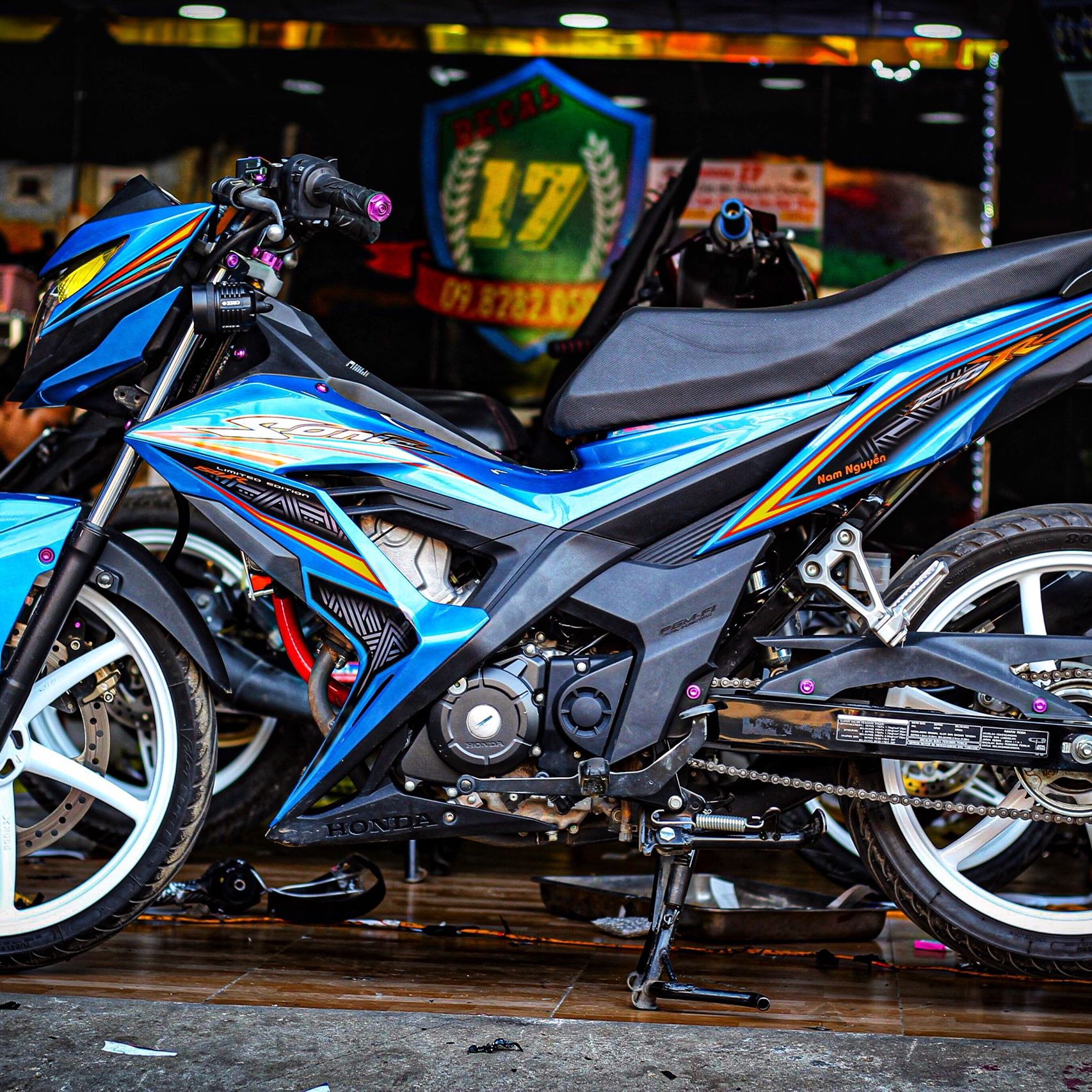 Tem Sonic 150 Dán Xe Xanh Gp - Xanh Dương