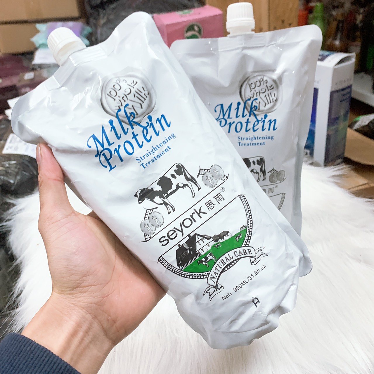 Thuốc Duỗi Tóc Phục Hồi Cho Tóc Hư Tổn Seyork Milk Protein