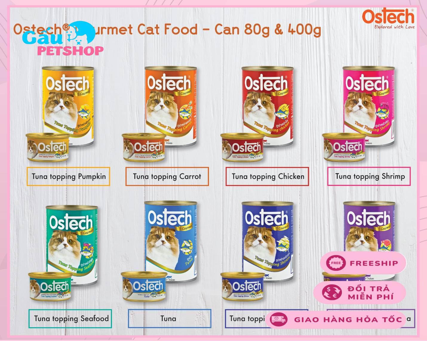 Pate cho mèo Ostech Gournet lon Thái Lan - lon 400g