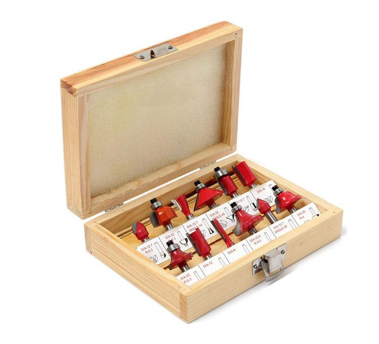 Bộ mũi phay gỗ 12 chi tiết cốt 6.3mm