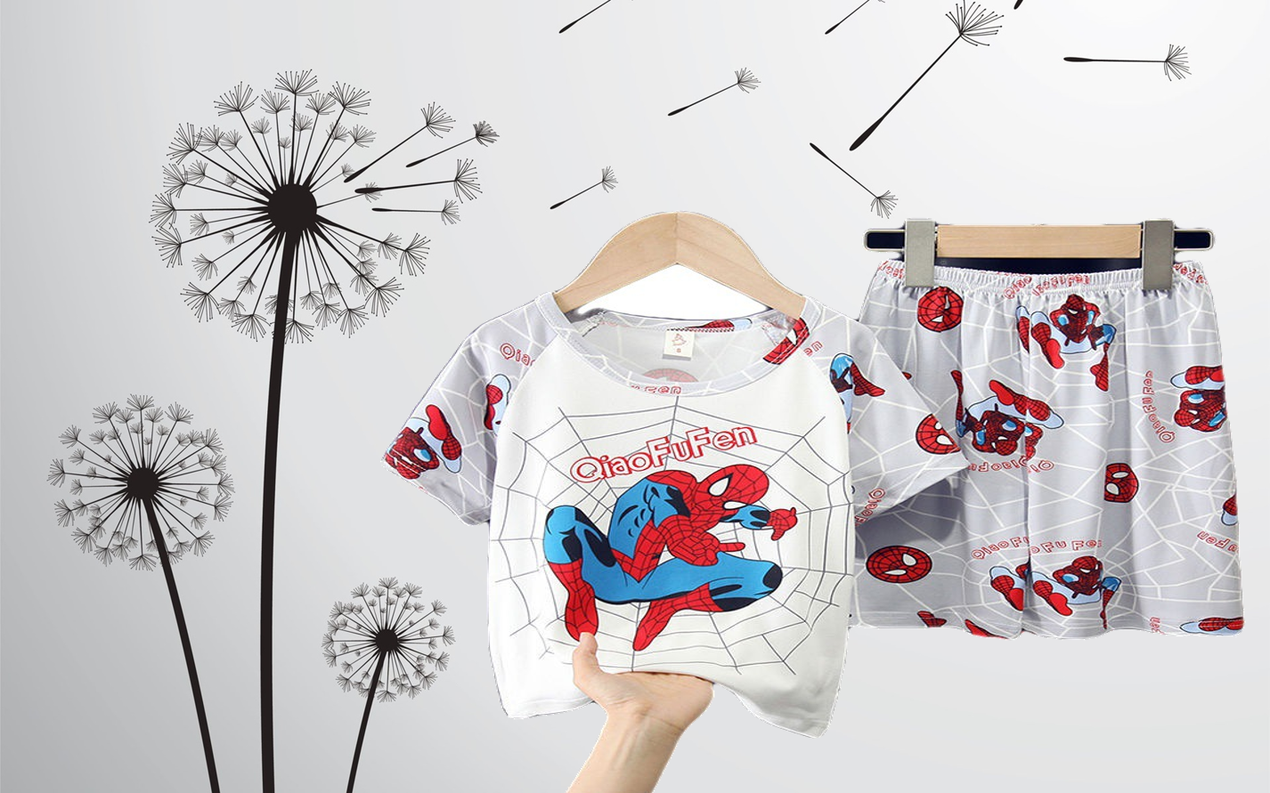 bộ tay phối thun thái mát lạnh trẻ em | size 8-34kg |