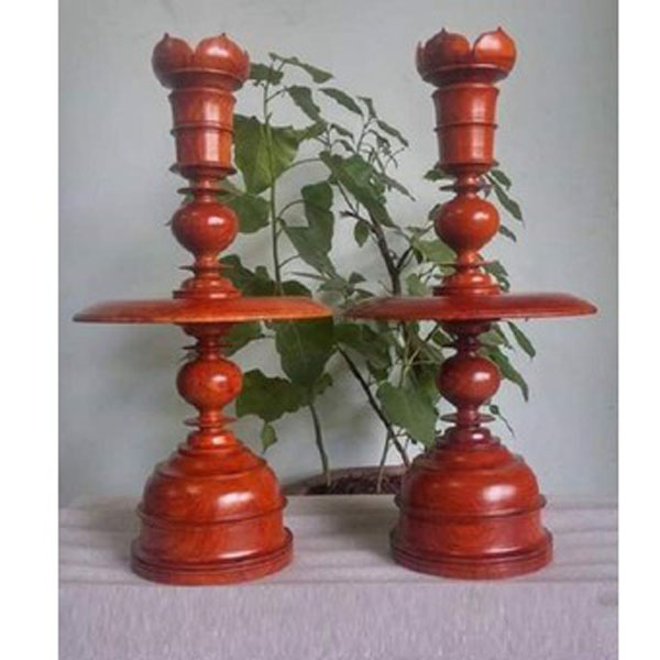 Pair of High Quality Huong Wood Light Stands (2 Pieces) Many Sizes