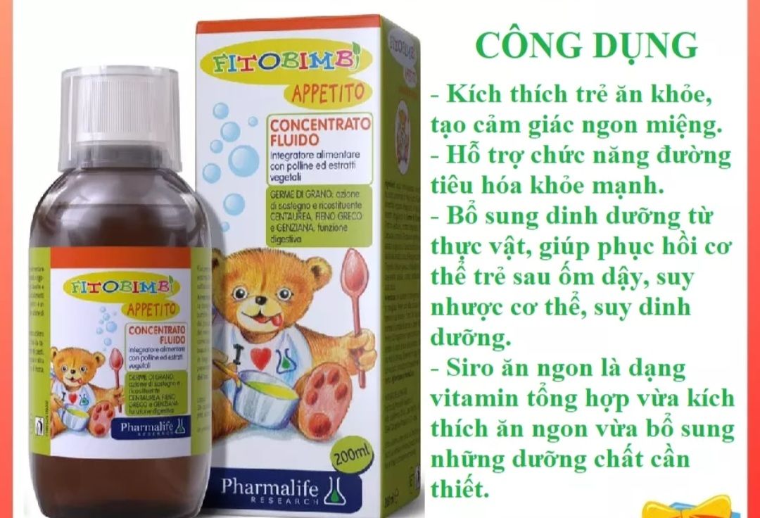 Appetito Bimbi Giúp Trẻ Ăn Ngon Thảo Dược Tăng Cường Khả Năng Tiêu Hóa