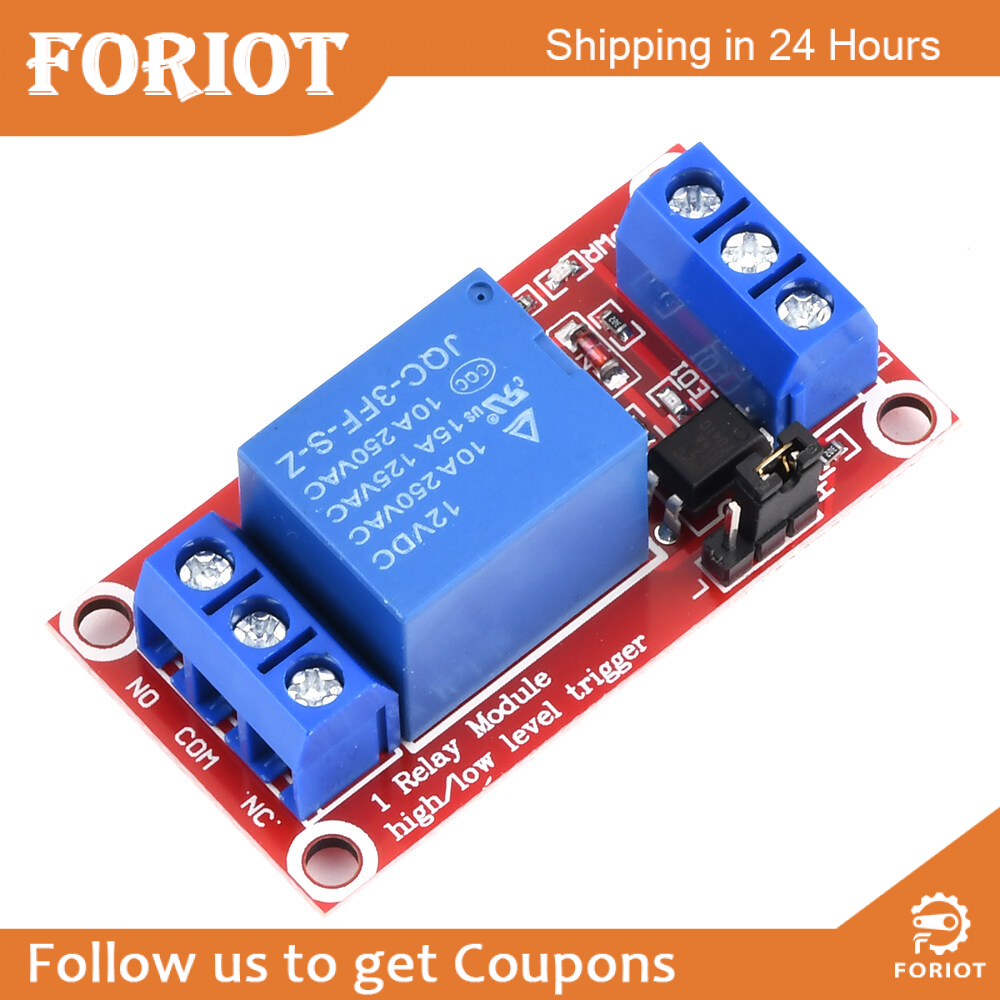Foriot 12V1 channel optocoupler isolation high and low level trigger module