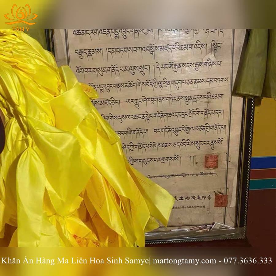 Khăn ấn hàng ma liên hoa sinh tu viện samye gompa tây tạng