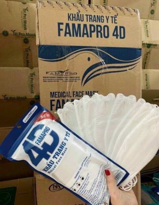 (Gói 10 Cái) Khẩu Trang 4D Famapro KF94