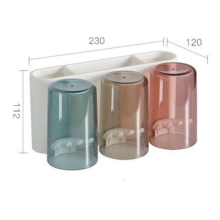 Hộp để bàn chải đánh răng ecoco kèm 2,3 cốc