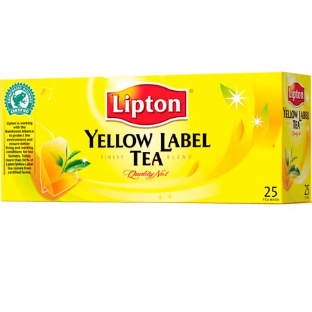 Trà Lipton túi lọc nhãn vàng 25 gói x 2g
