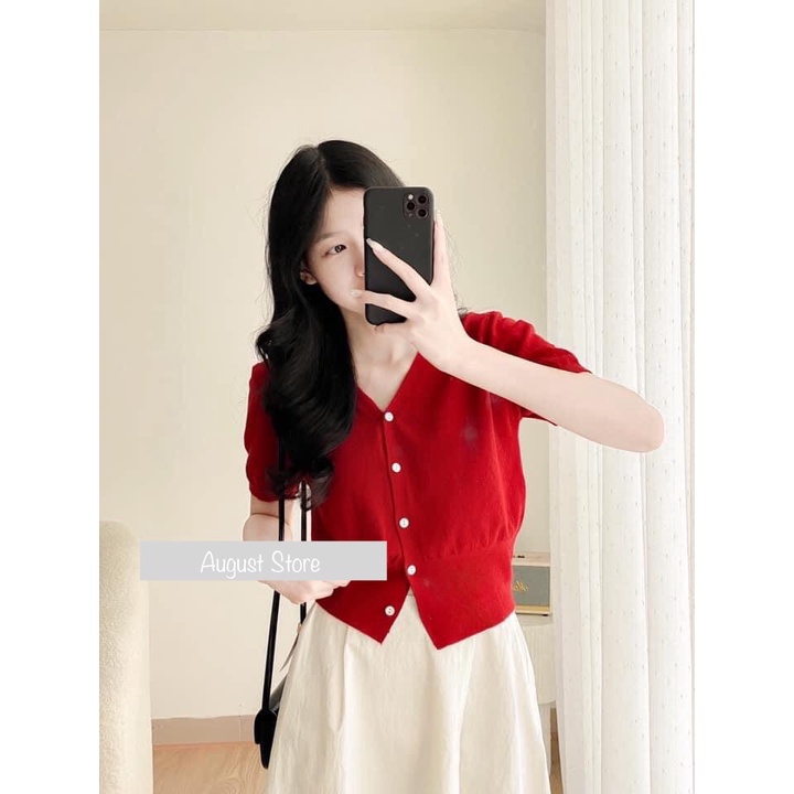 Áo len nữ cộc tay mongtoghi chất mịn cao cấp