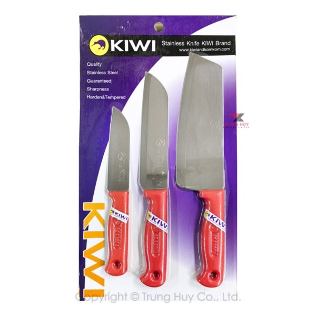 Bộ Dao Kiwi Cán Nhựa 3 món  VN3-SET (475 - 173 - 211)