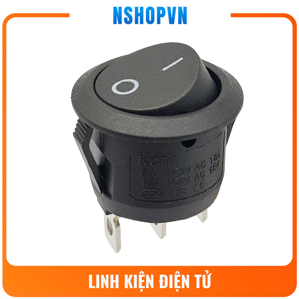 Bộ 4 Công tắc bập bênh tròn KCD1-3 20mm