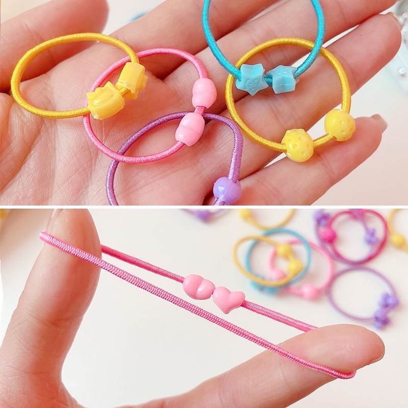 Combo 5 Dây cột tóc  đủ màu cho bé
